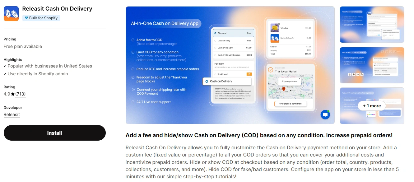 Releasit Cash On Delivery